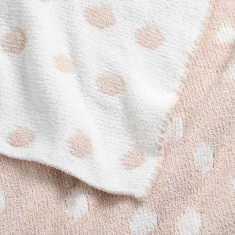 Reversible Pink Tint Chenille Dot Baby Stroller Blanket - image 4 of 6