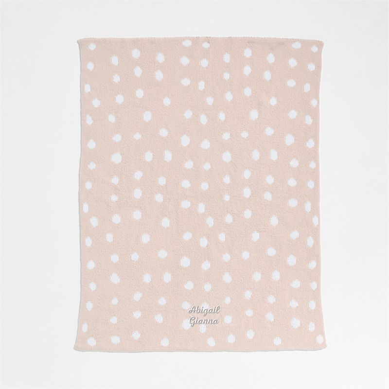 Reversible Pink Tint Chenille Dot Baby Stroller Blanket - image 1 of 6