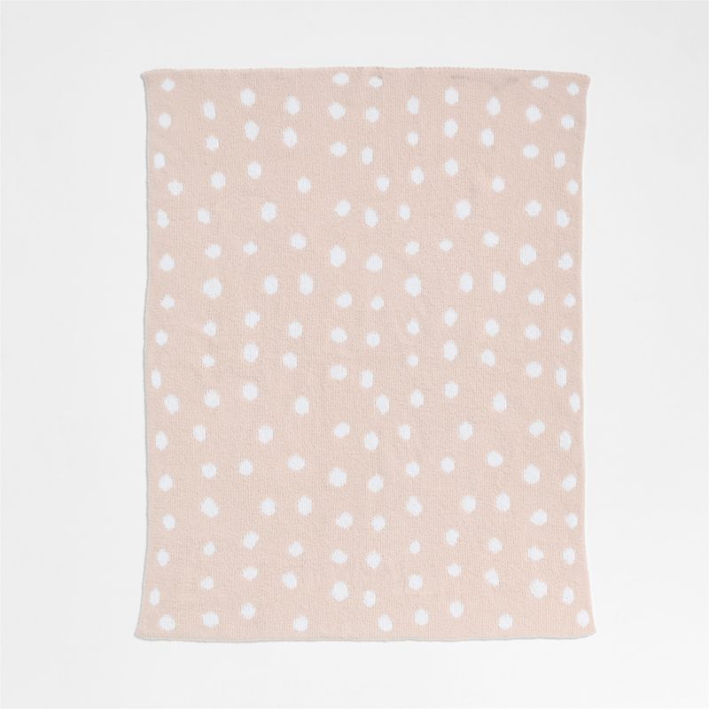 Reversible Pink Tint Chenille Dot Baby Stroller Blanket - image 2 of 6