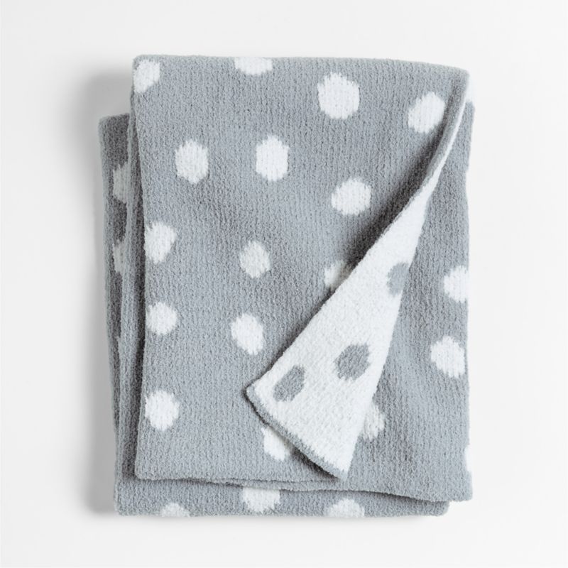 Reversible Mist Blue Chenille Dot Baby Stroller Blanket - image 0 of 6