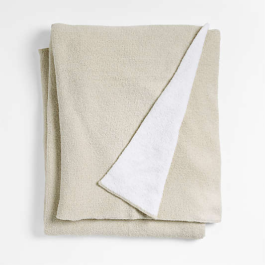 Reversible Stone Tan Chenille Kids Blanket