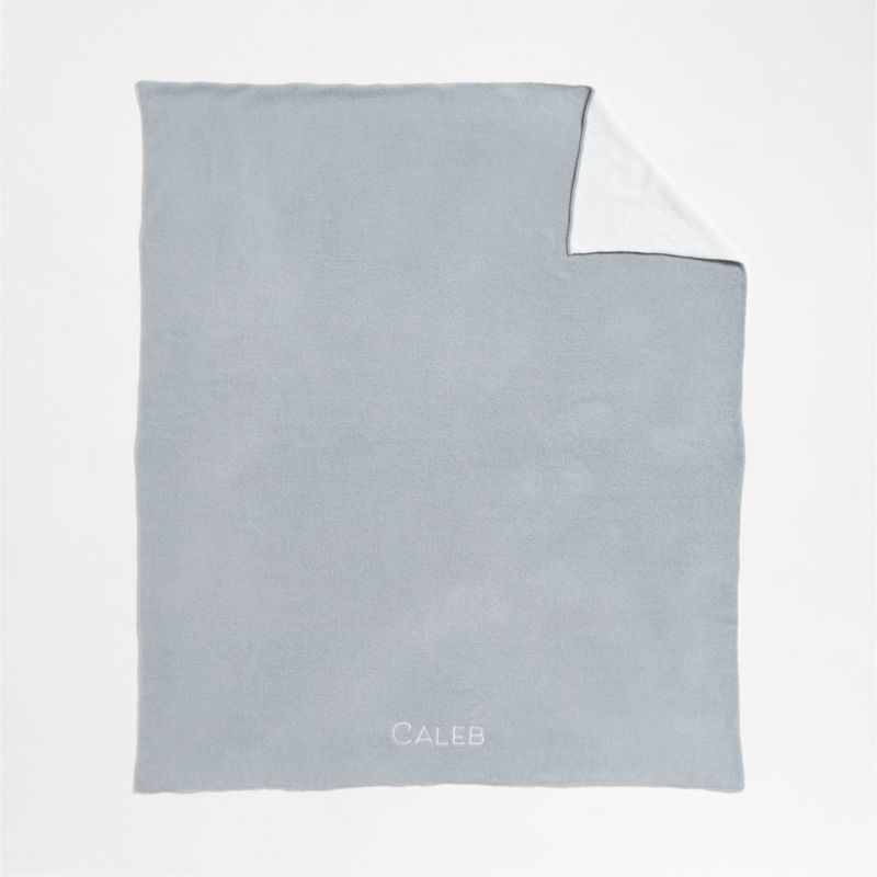 Reversible Mist Blue Chenille Kid Blanket - image 1 of 5