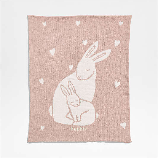 Bunny Chenille Christmas Baby Stroller Blanket