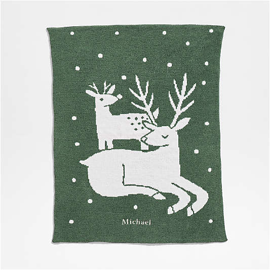 Reindeer Chenille Christmas Baby Stroller Blanket