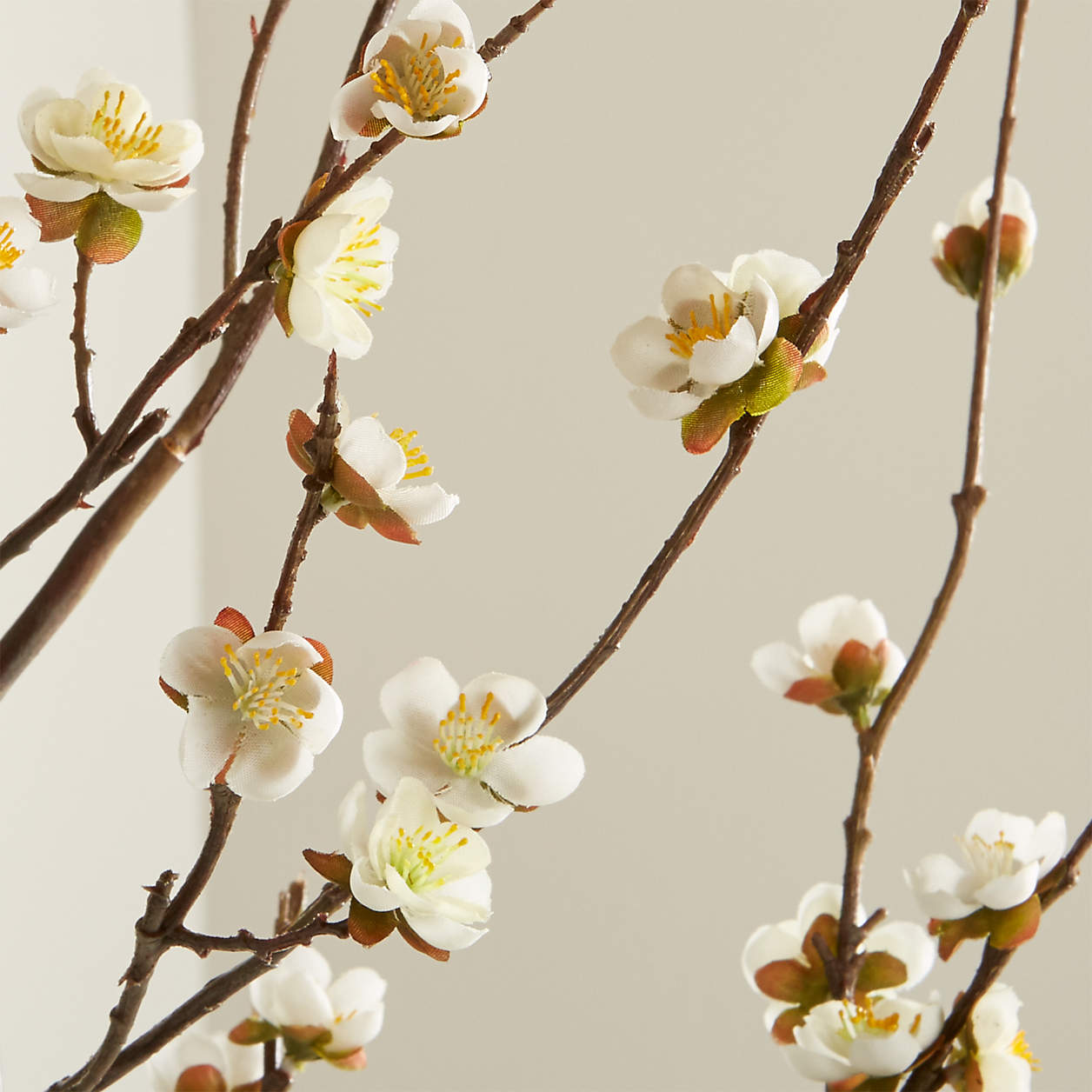 Artificial White Cherry Blossom Flower Branch + Reviews Crate & Barrel