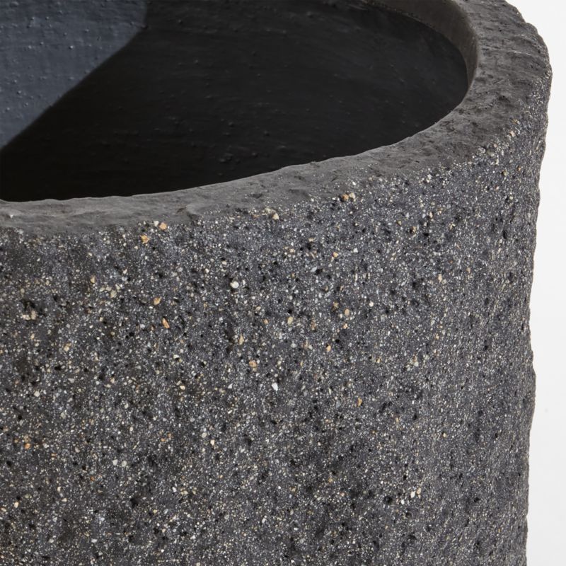 Chesil Large Black Slate Faux Stone Planter