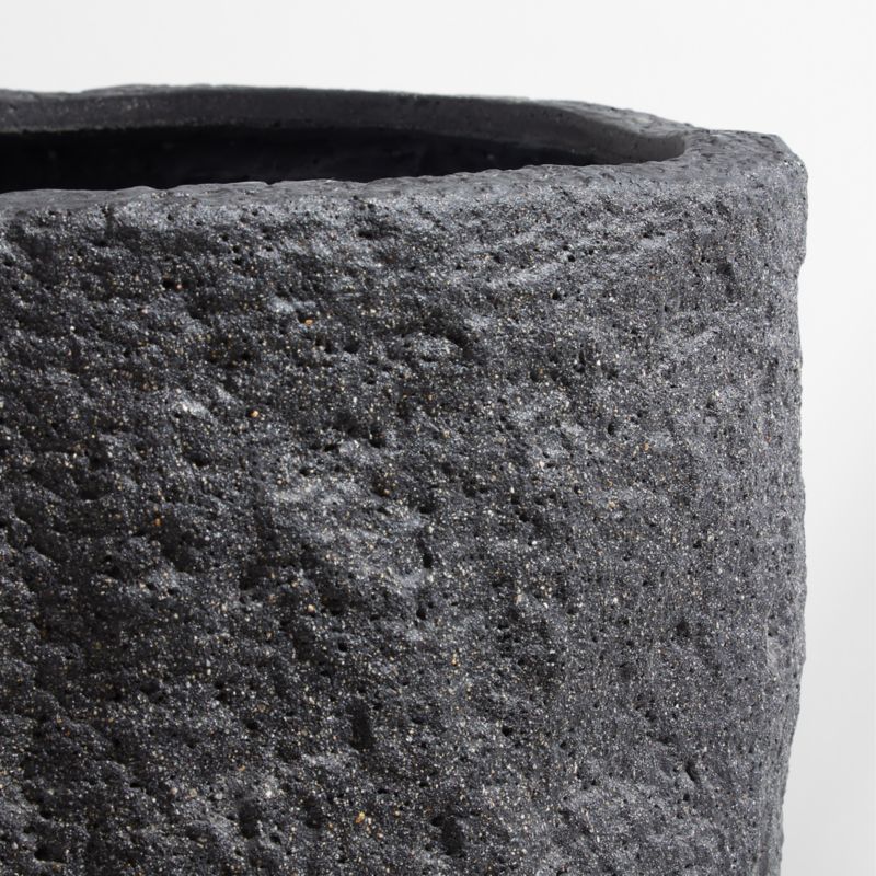 Chesil Large Black Slate Faux Stone Planter