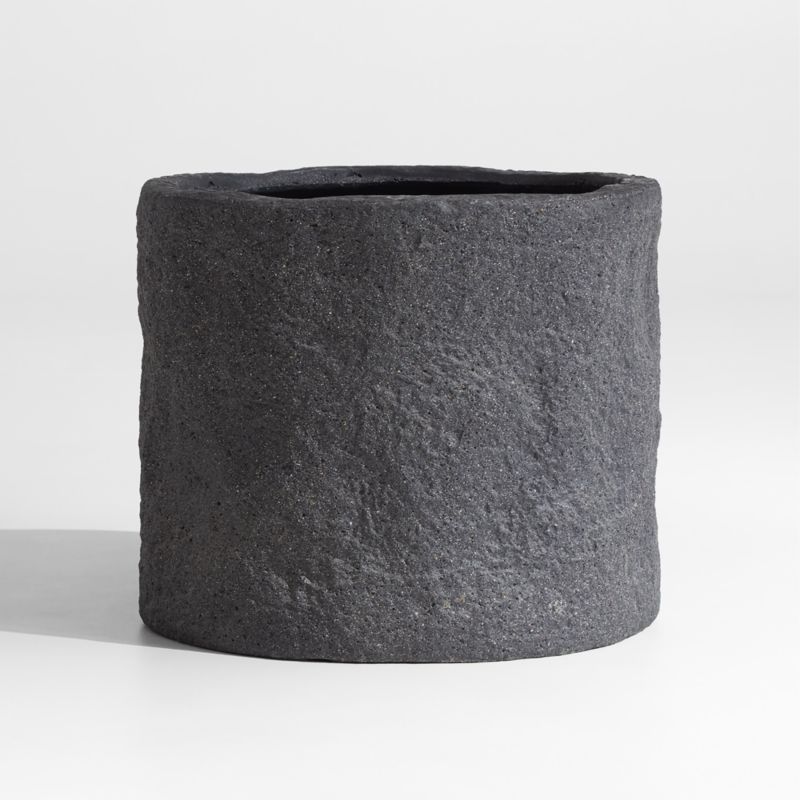 Chesil Large Black Slate Faux Stone Planter