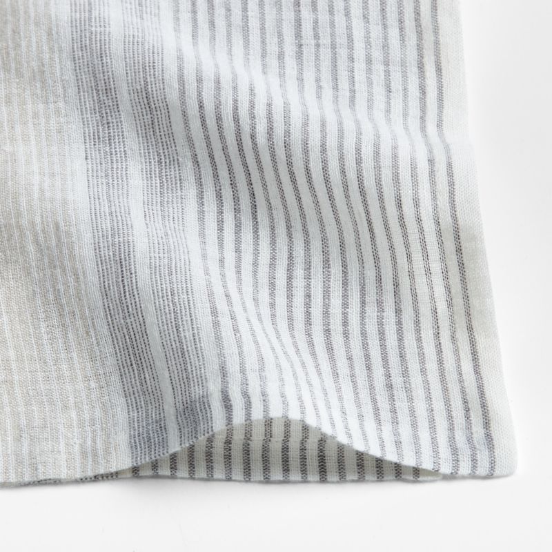 Chesney Metal Grey-Striped Linen Napkin