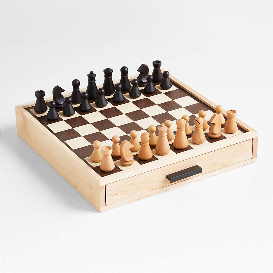 Chess Cheese Board and Knives Set