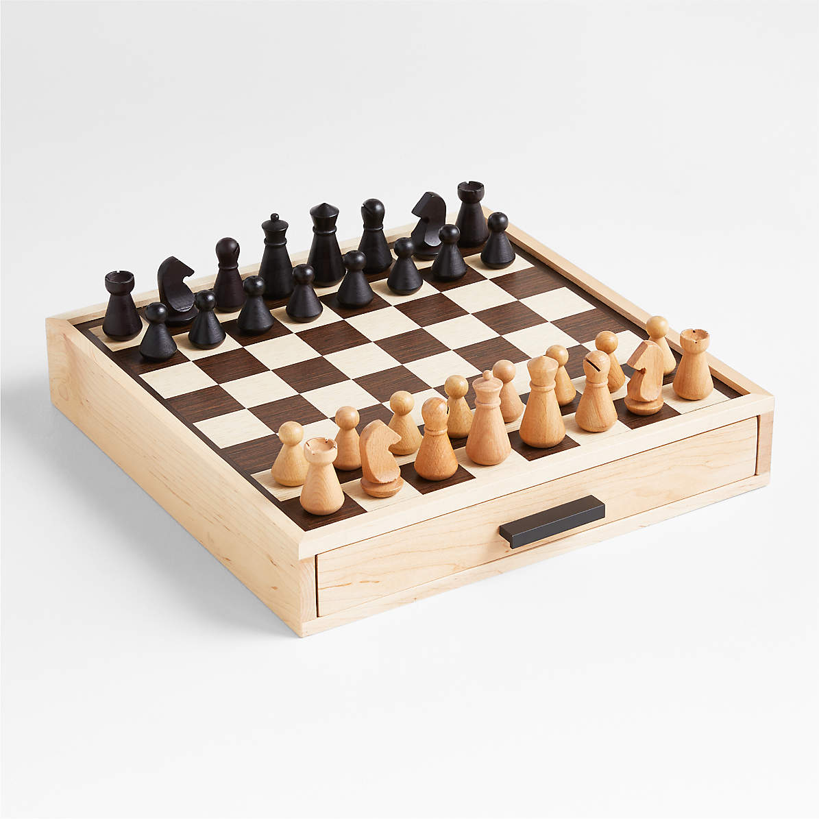 Maple Wood Chess Board and Checkers Set + Reviews