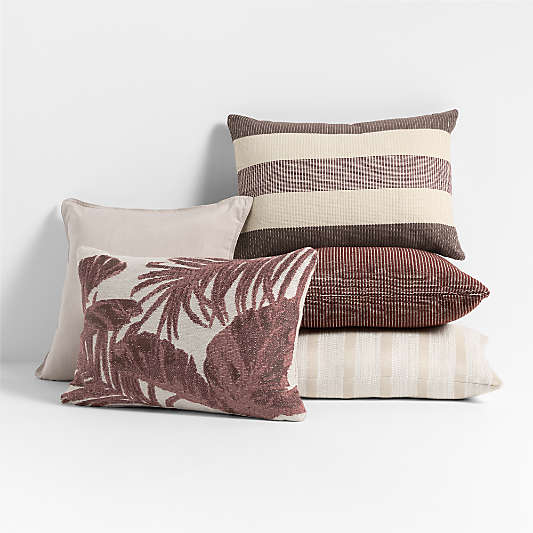 Chestnut Red Outdoor Throw Pillow Arrangement