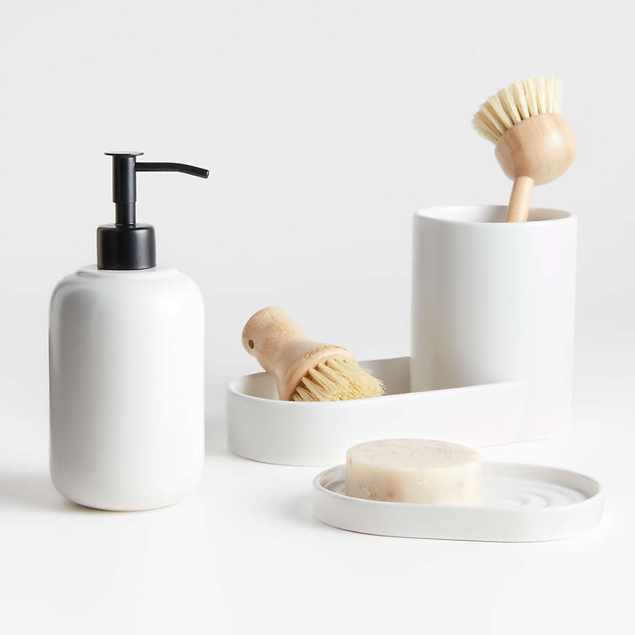 Chet Ceramic White Soap Dispenser + Reviews