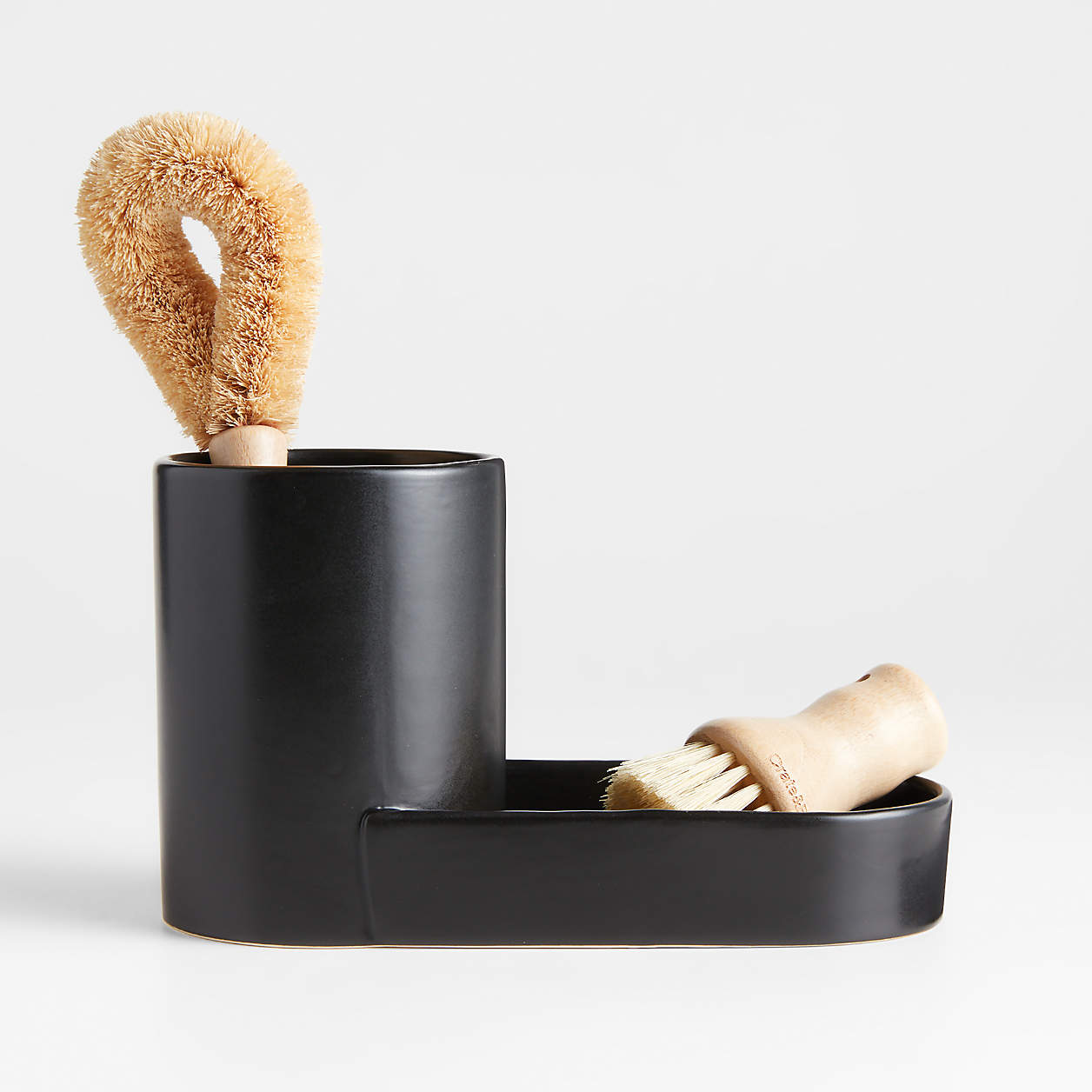 Chet Black Ceramic Sink Caddy + Reviews | Crate & Barrel