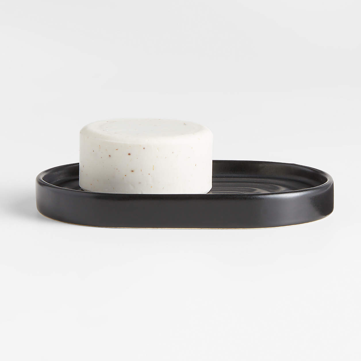 Chet Black Ceramic Soap Dish/Sponge Holder + Reviews Crate & Barrel