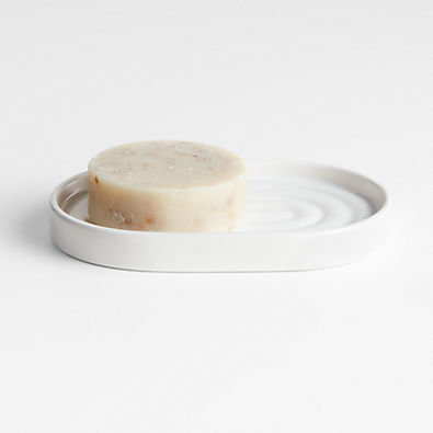 View Chet White Ceramic Soap Dish/Sponge Holder details