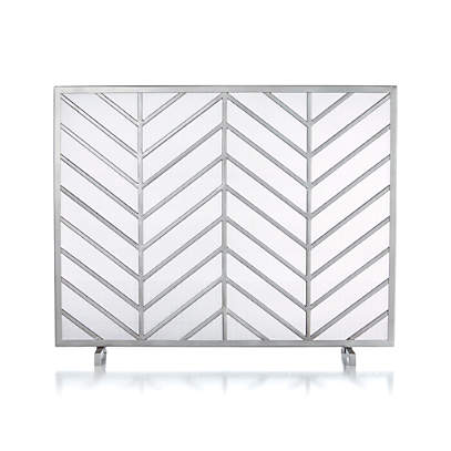 Chevron Fireplace Screen + Reviews