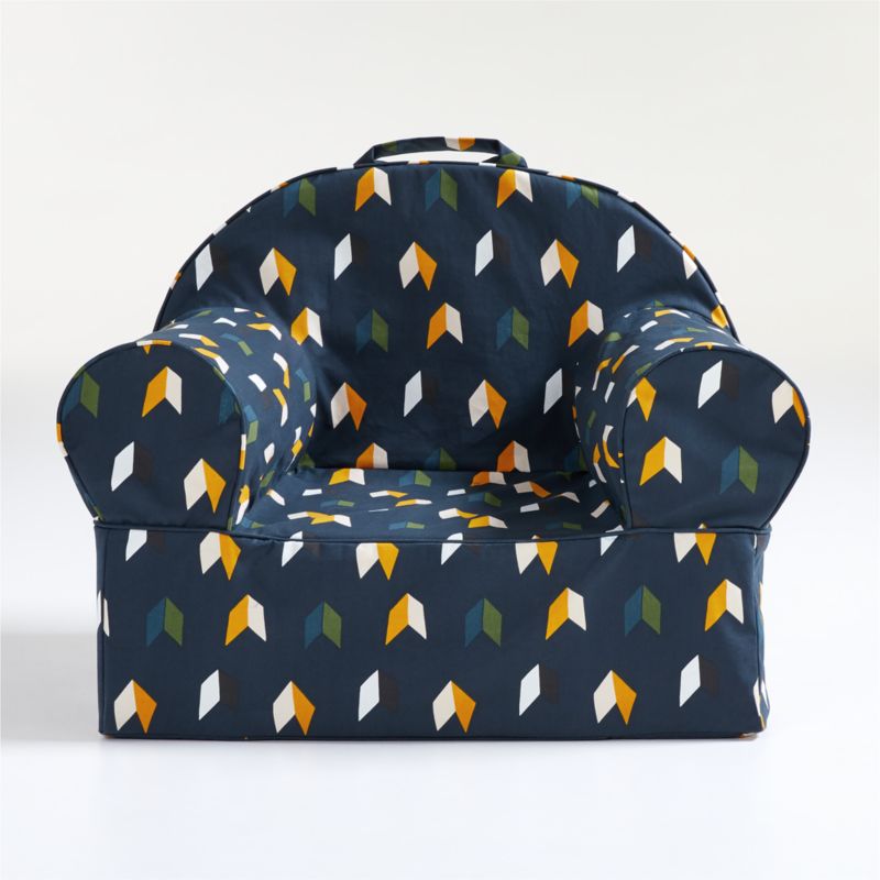 Chevron Large Personalized Kids Lounge Nod Chair + Reviews Crate