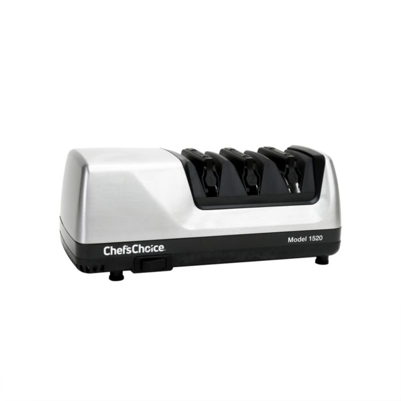 Chef'sChoice 1520 Electric Knife Sharpener for Straight Edge and Serrated  Knives, 3-Stage, Black