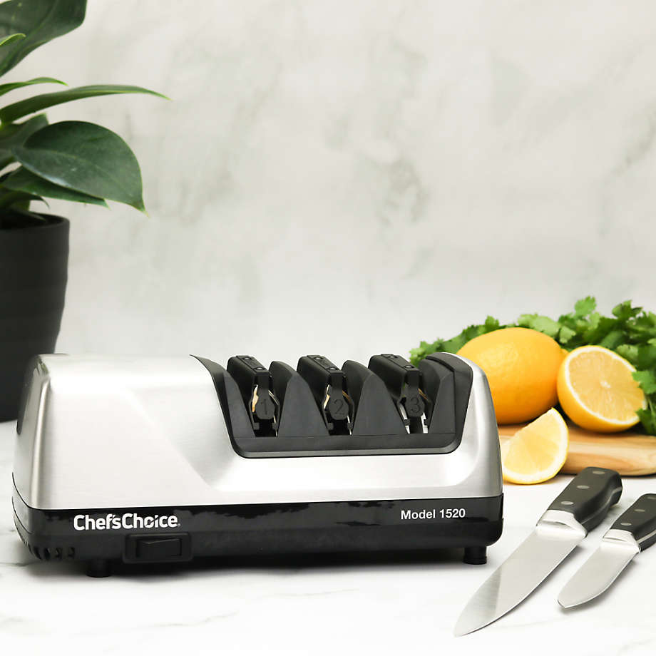 Chef'sChoice ® Brushed Stainless Steel Electric Knife Sharpener 1520