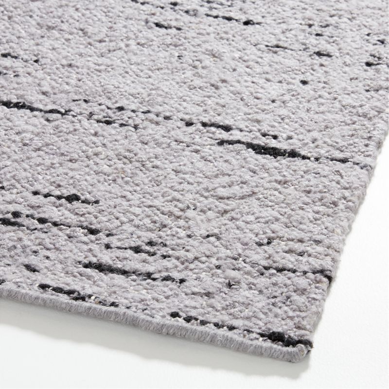 Chicago Flat Weave Handwoven Carbon Grey Rug Swatch 12"x18" - image 4 of 5