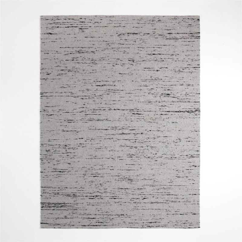 Chicago Flat Weave Handwoven Carbon Grey Rug Swatch 12"x18" - image 1 of 5