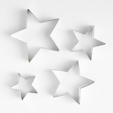 View Chicago Metallic Star Cookie Cutters, Set of 4 details