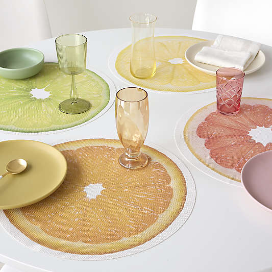 Chilewich Citrus Round Placemats, Set of 4