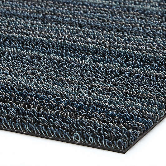 Chilewich ® Blue Stripe Woven Indoor/Outdoor Floormat 20"x36"