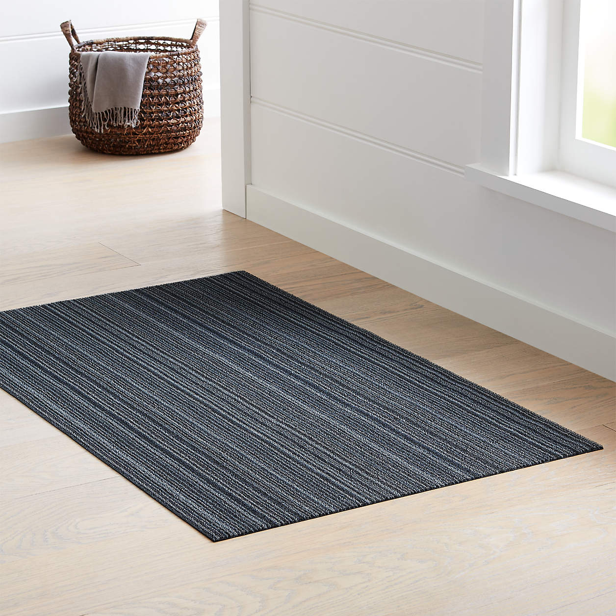 Chilewich Blue Stripe Woven Indoor/Outdoor Floormat 36"x60" + Reviews