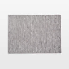 Chilewich Rectangular Crepe Grey Vinyl Easy-Clean Placemat +