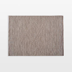 Chilewich Rectangular Crepe Grey Vinyl Easy-Clean Placemat +