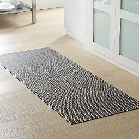 Chilewich ® Basketweave Oyster Woven Indoor/Outdoor Floormat 26"x72"