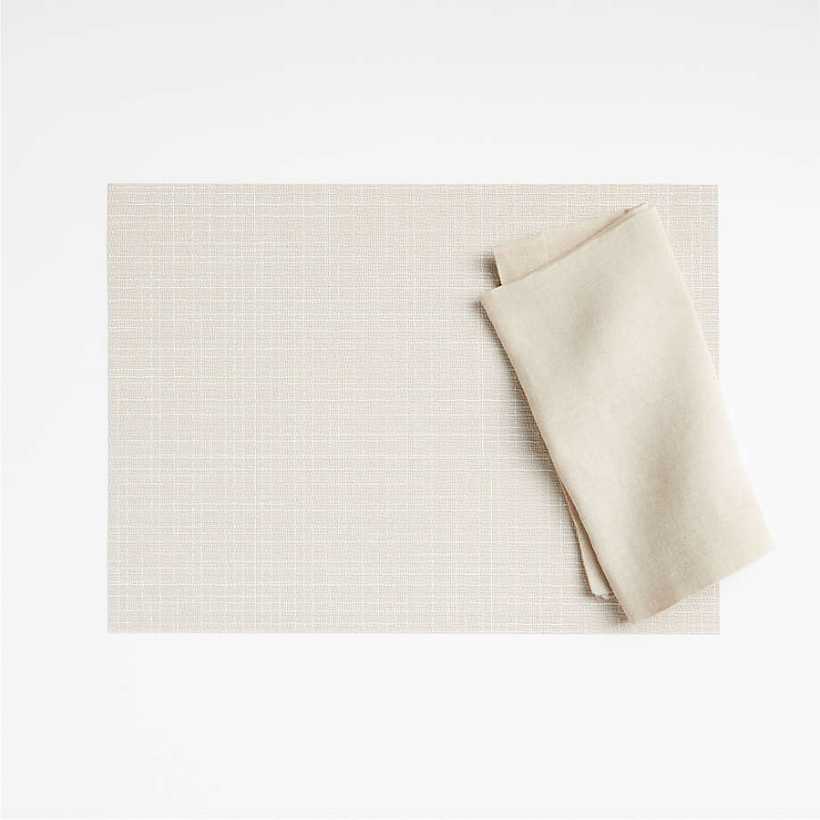 Chilewich Rectangular Charm Neutral Vinyl Placemat + Reviews | Crate & Barrel