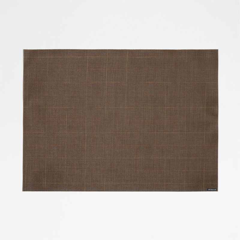 Chilewich Chase Rectangle Deep Brown Placemat + Reviews | Crate & Barrel