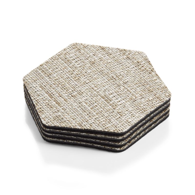 Chilewich Crepe Neutral Coasters, Set of 4 - image 1 of 3