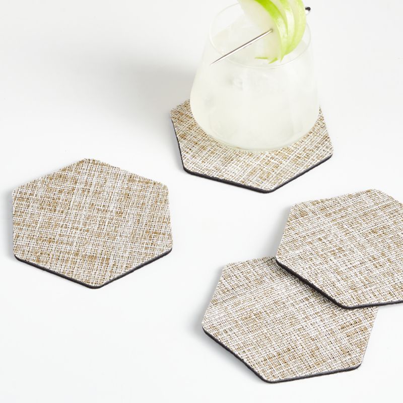 Chilewich Crepe Neutral Coasters, Set of 4 - image 0 of 3