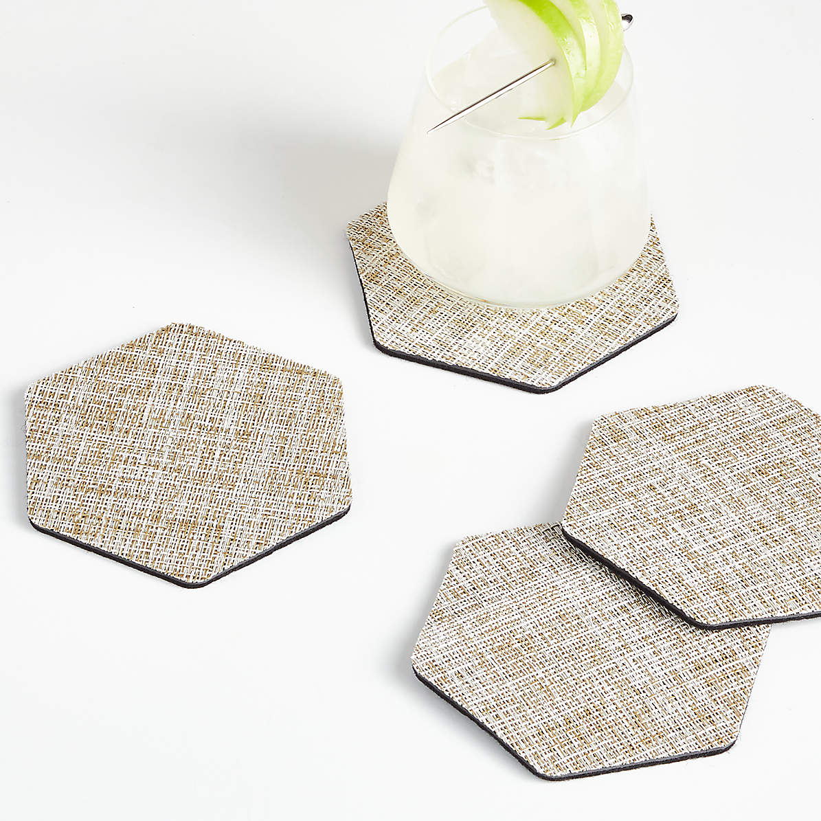 Chilewich Crepe Neutral Coasters, Set of 4 + Reviews