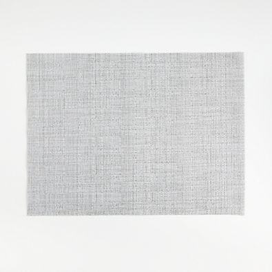 View Chilewich ® Rectangular Crepe Silver Easy-Clean Vinyl Placemat details