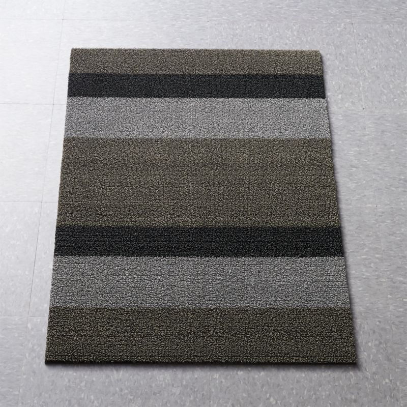 Chilewich ® Silver-Black Striped 20"x36" Doormat - image 1 of 4