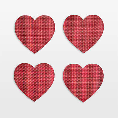 Chilewich Heart Coasters, Set of 4