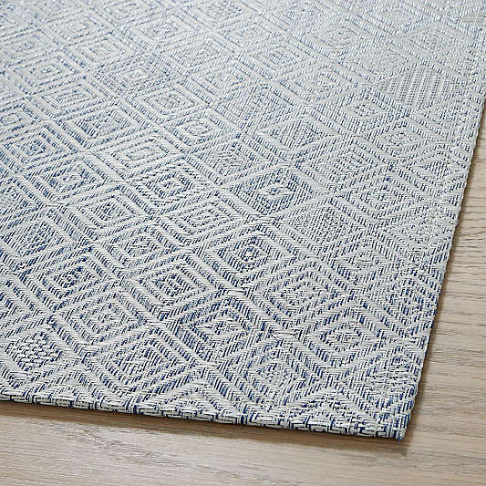 Chilewich ® Mosaic Blue Woven Indoor/Outdoor Floormat 26"x72"
