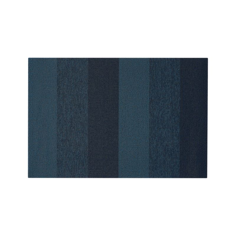 Chilewich ® Marbled Stripe Blue Doormat 24"x36"