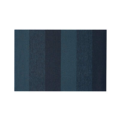 Chilewich ® Marbled Stripe Blue Doormat 24"x36"