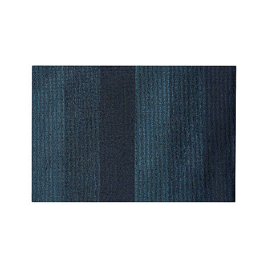 Chilewich ® Marbled Stripe Blue Doormat 24"x36"