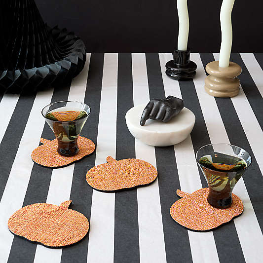 Chilewich Pumpkin Coasters, Set of 4