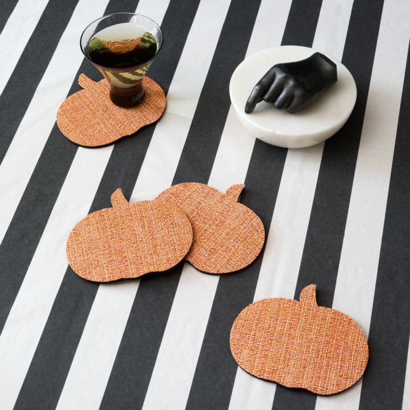 Chilewich Pumpkin Coasters, Set of 4 - image 2 of 4