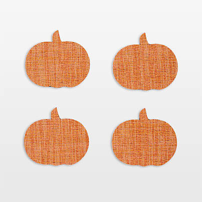 Chilewich Pumpkin Coasters, Set of 4