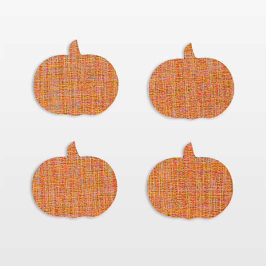 Chilewich Pumpkin Coasters, Set of 4