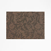 Chilewich ® Rectangular Earth Brown Floral Easy-Clean Vinyl Placemat